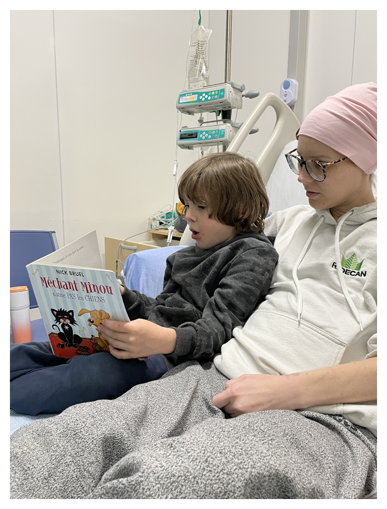 Levon reading to Deirdre in hospital