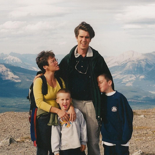 The Rockies; Nancy Ernie, Garret and Ben 1999