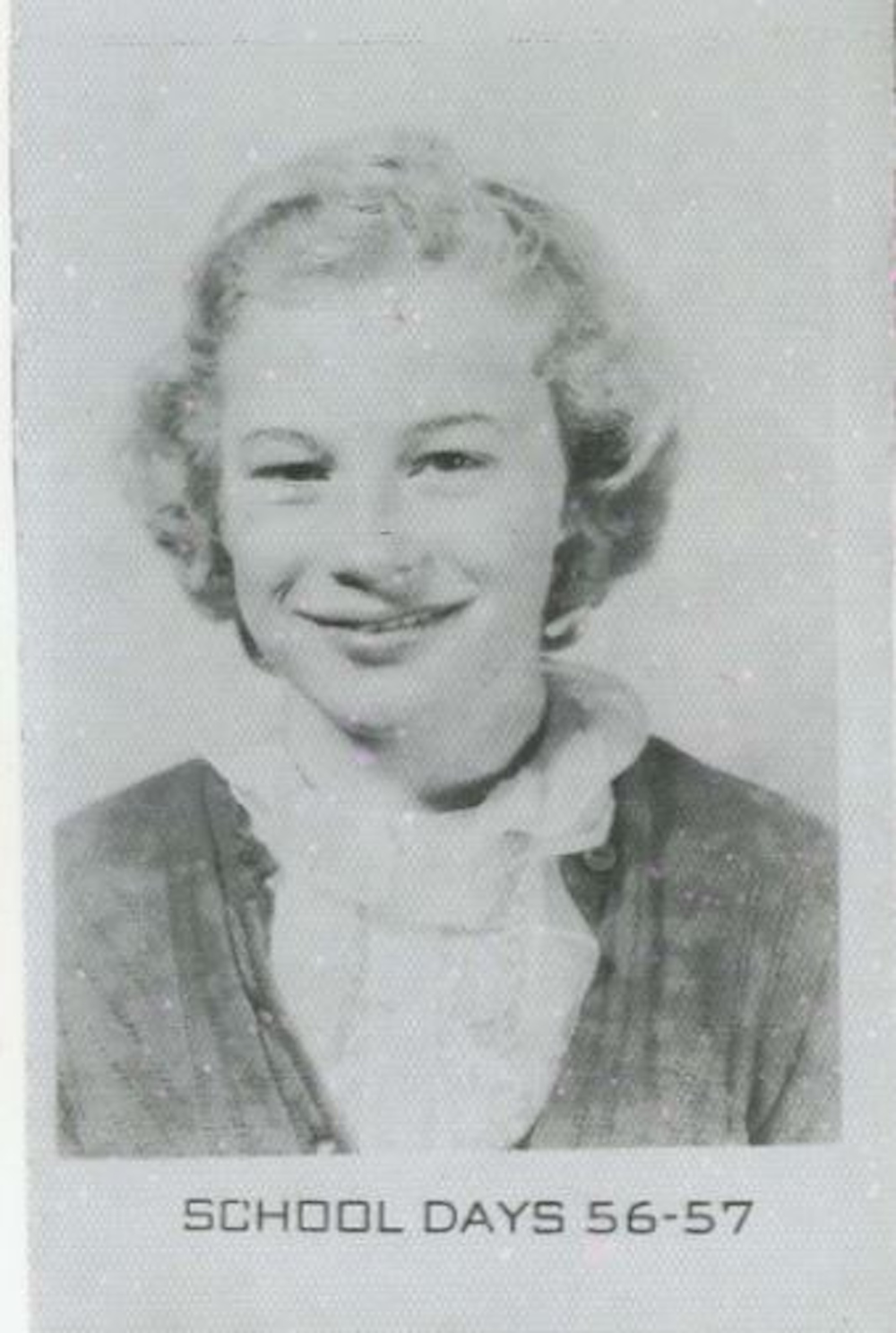 Anna in 1956-57, a school picture