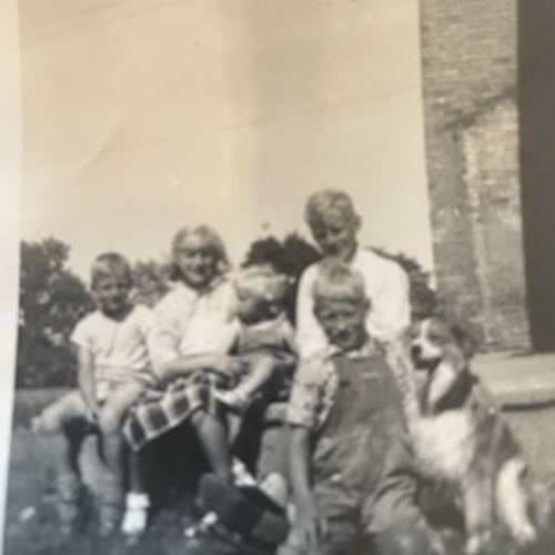 In front of the farm house 1953