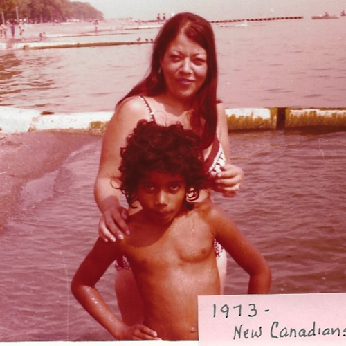 1973 Aaron and Nancy at Kew Beach, Toronto