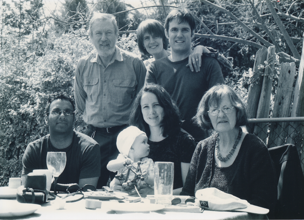 Spring 2003 with her family and friends