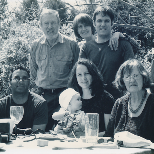 Spring 2003 with her family and friends